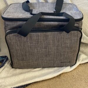 Gray Insulated Cooler Bag